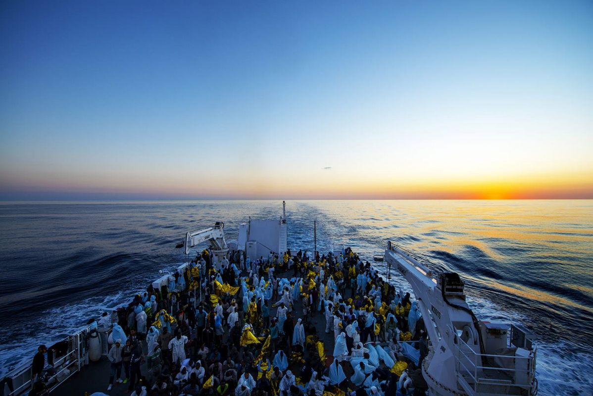 The same sea on board Coast Guard Italian Ship 